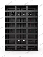 V2 MS GI outdoor LED cabinet 960 x 1280 mm with fans, bezel-free back-service frame – Lumina