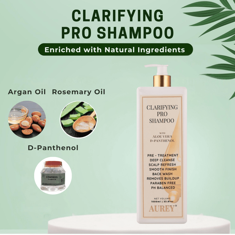 Aurey Clarifying Pro Shampoo With Aloe Vera & D-Panthenol 1000 ml