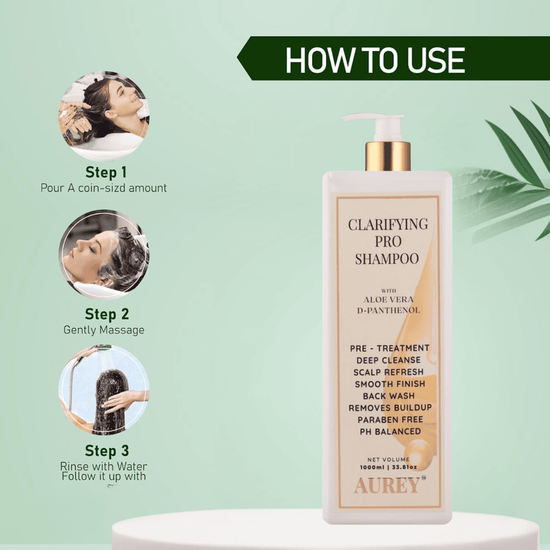 Aurey Clarifying Pro Shampoo With Aloe Vera & D-Panthenol 1000 ml
