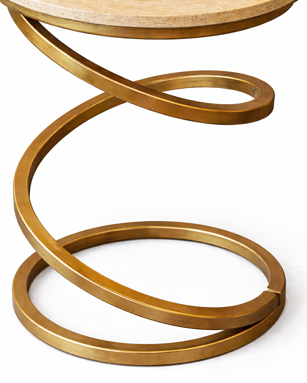 Sping Marble Top Peg Accent End Table