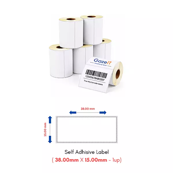 DT Peper Labels 38mm x 15mm Ivory Per 1000 Labels