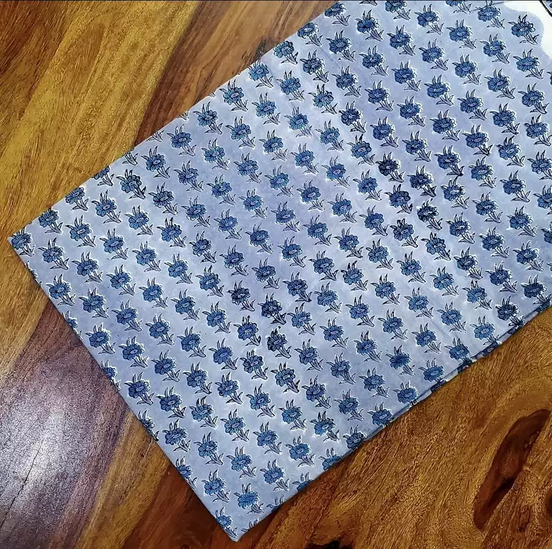Sanganeri Handblock Cotton Fabric #39