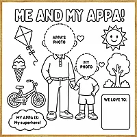 Me and My Appa – Colour & Frame Kit