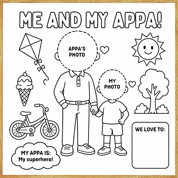 Me and My Appa – Colour & Frame Kit