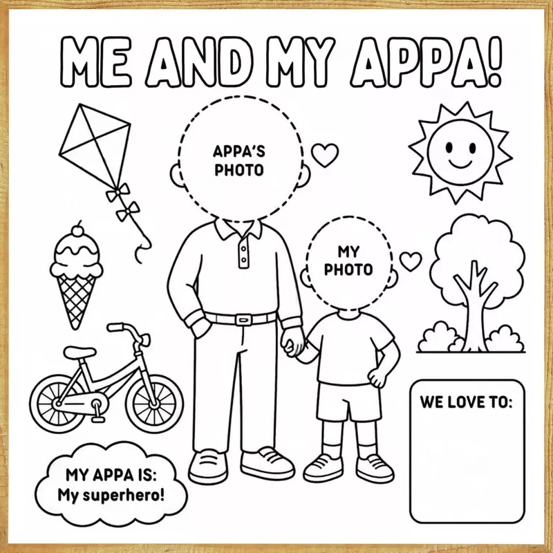 Me and My Appa – Colour & Frame Kit