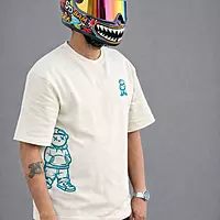 Unisex Urban Bear Embroidered Oversized Tee