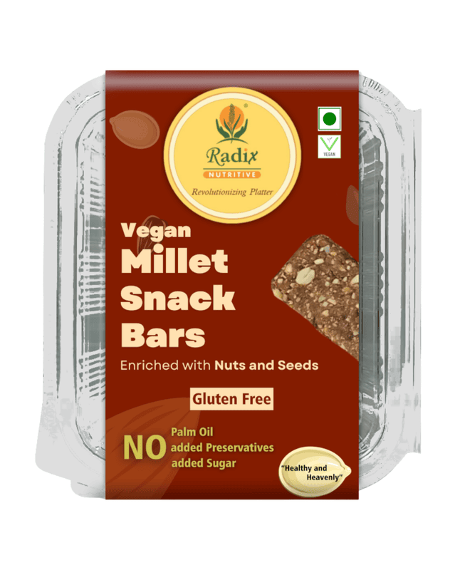 Millet Snack Bars - 250 g | No Added Sugar | Vegan | Gluten Free