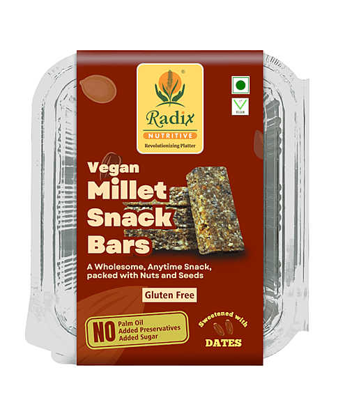 Millet Snack Bars - 250 g | No Added Sugar | Vegan | Gluten Free