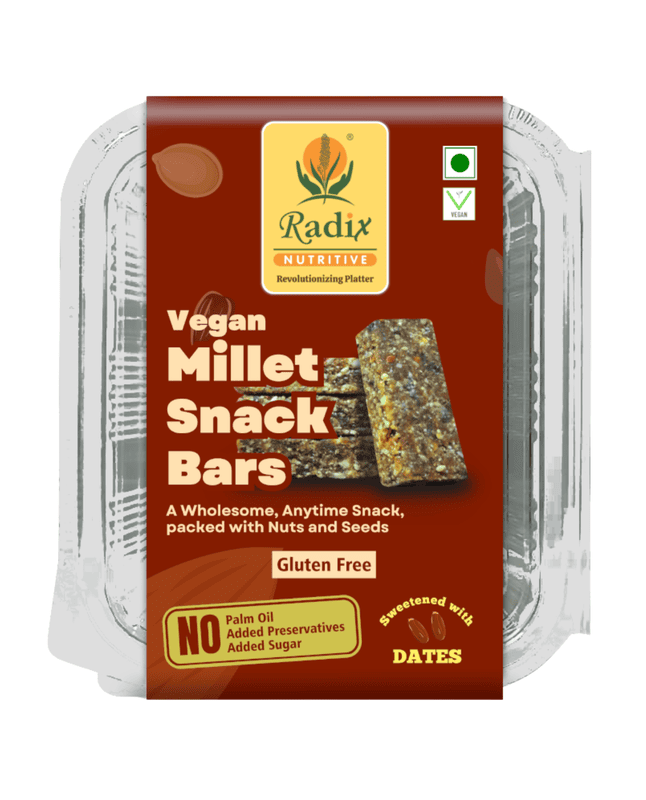 Millet Snack Bars - 250 g | No Added Sugar | Vegan | Gluten Free