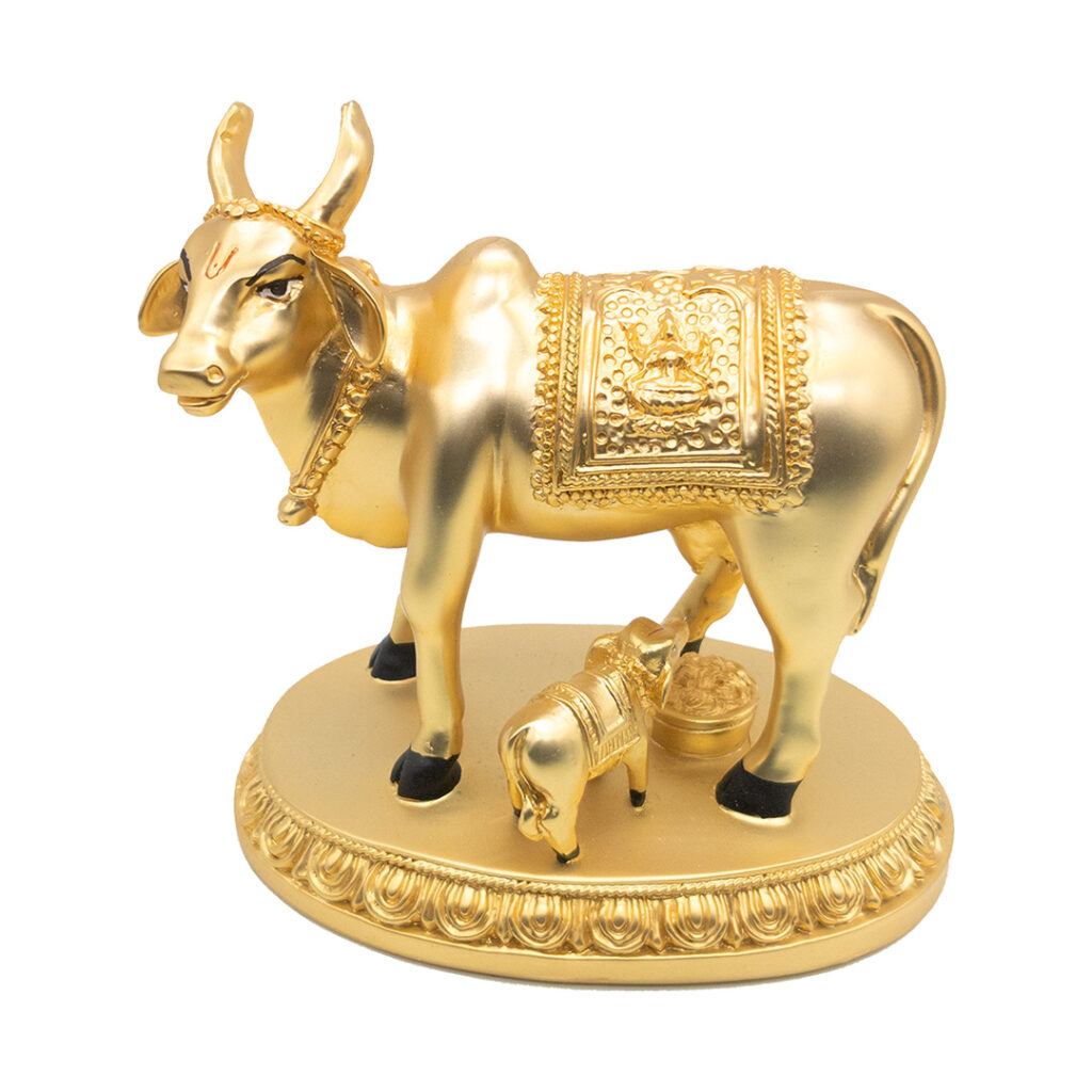Gold Matt Cow With Calf Frame