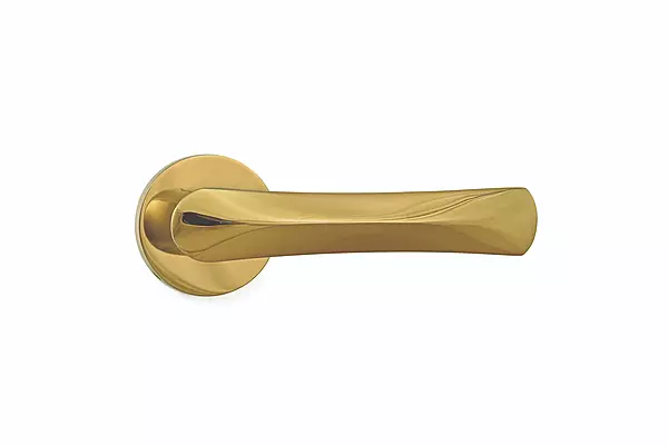 (3905) Palam Rose Handle Set Brass Nora Pvd Gold