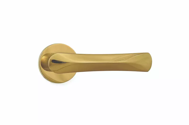 (3905) Palam Rose Handle Set Brass Nora Pvd Gold