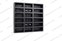 V2 square MS GI outdoor LED cabinet 960 x 960 mm, fan-cooled, no bezel – Lumina Display Systems