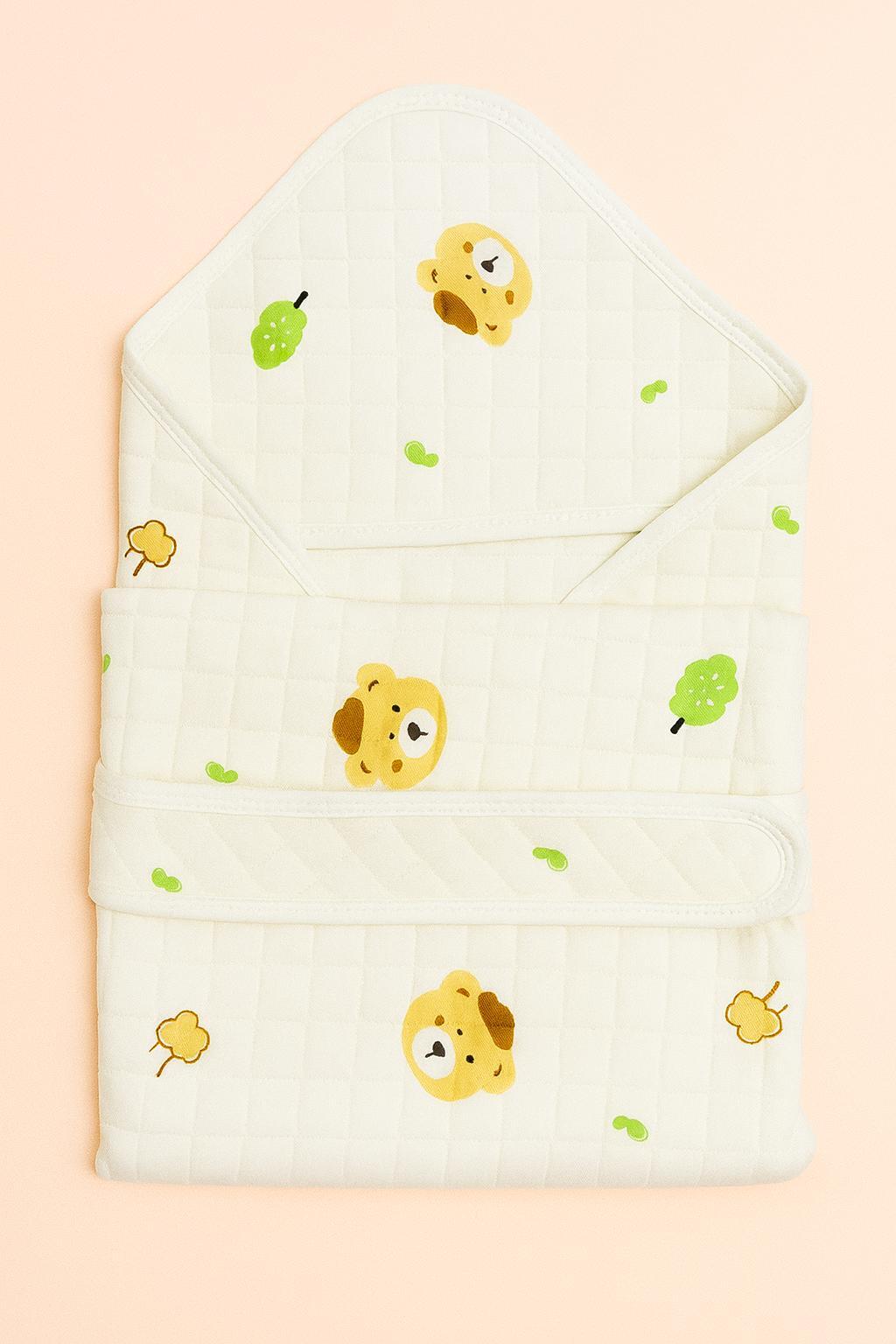 Muslin Hooded Baby Blanket (85x85 cm) – Soft, Organic, Assorted Design Muslin Hooded Baby Blanket (85x85 cm) – Soft, Organic, Assorted Design