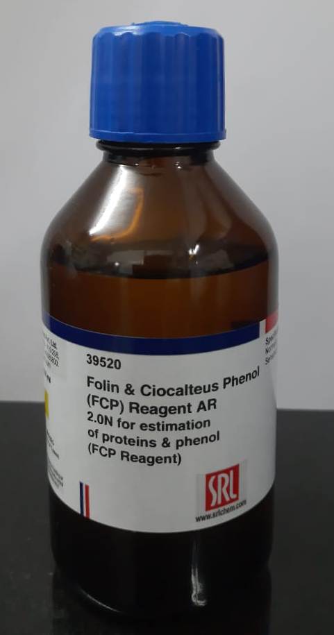 Folin & Ciocalteus Phenol (FCP) 100ml Reagent AR SRL