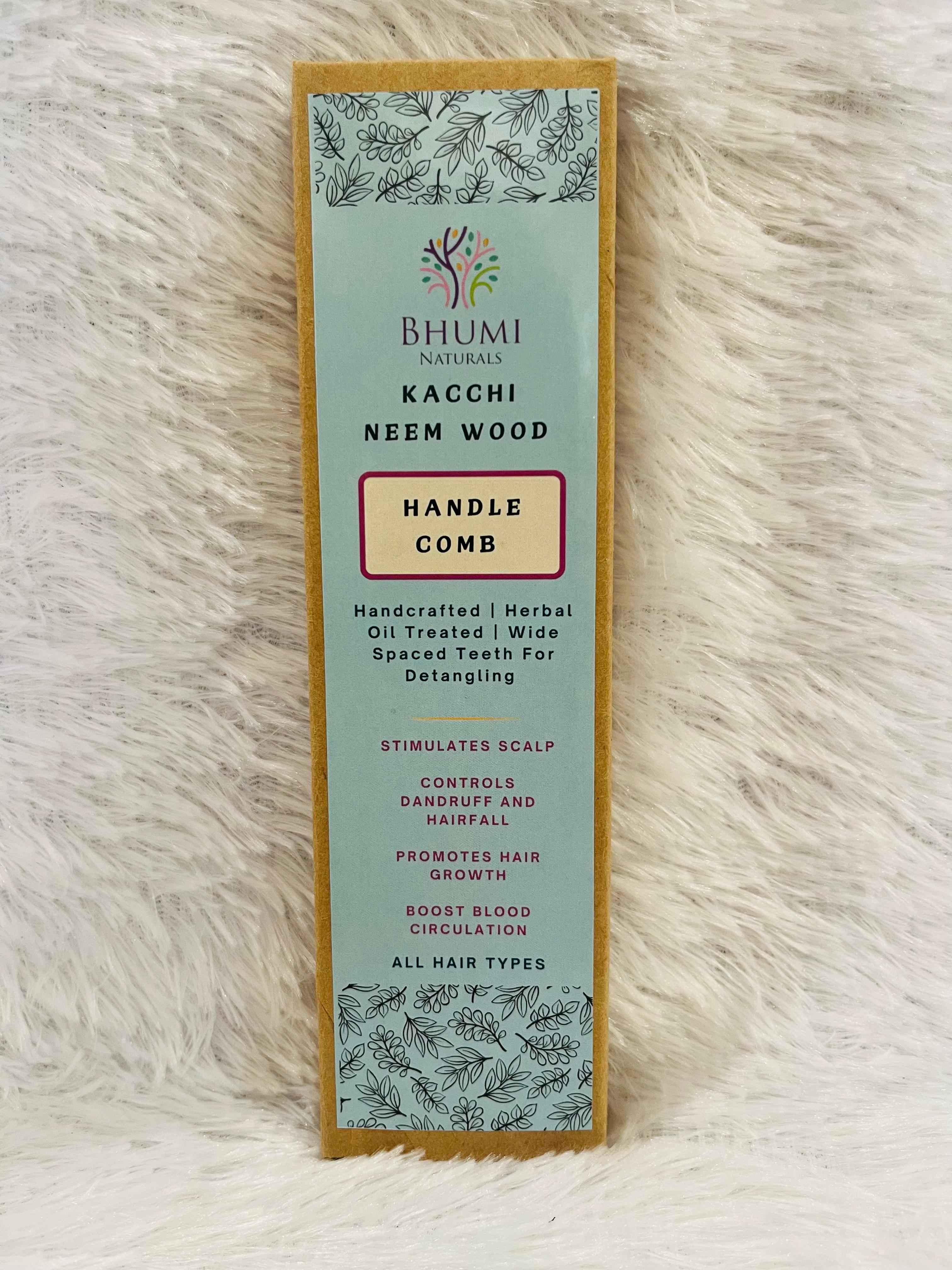 Kacchi Neem Handle Comb - Pack of 1