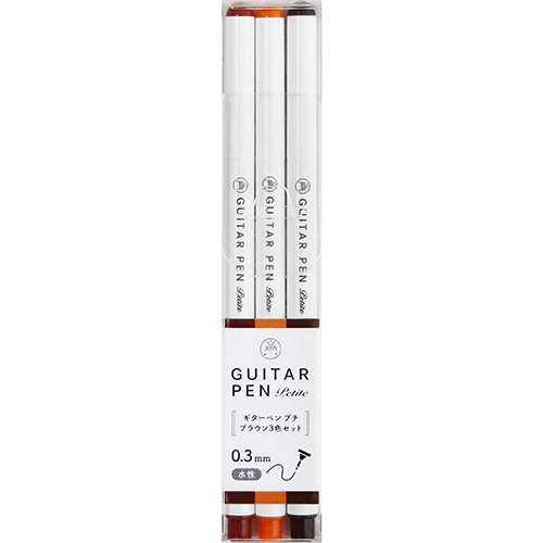 Guitar Petit Pens 3 Color Set Brown