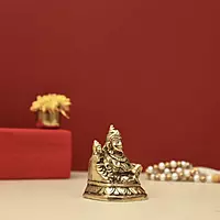 Brass Kuber - 3 inch Height | Auspicious Brass Idol of Kuber for Prosperity and Financial Well-being
