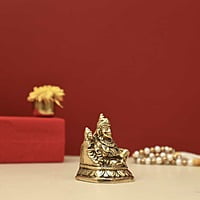 Brass Kuber - 3 inch Height | Auspicious Brass Idol of Kuber for Prosperity and Financial Well-being
