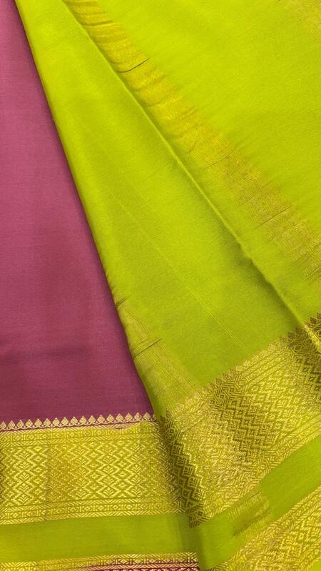Pure Mysore silk with 3D pattern