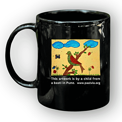 Gond Art Red Bird Mug