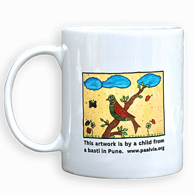 Gond Art Red Bird Mug