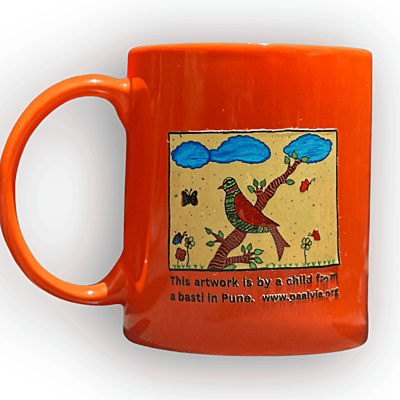 Gond Art Red Bird Mug
