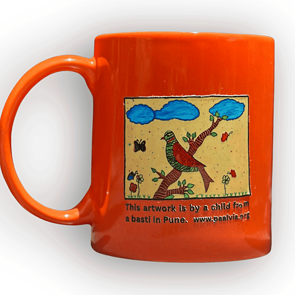 Gond Art Red Bird Mug