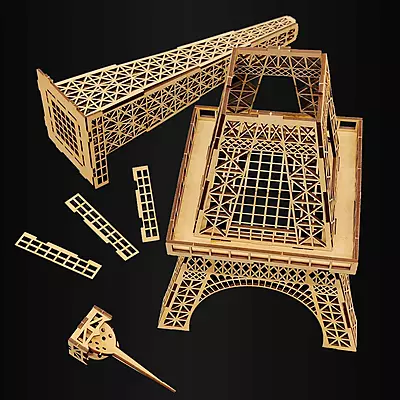 3D Wooden Eiffel Tower