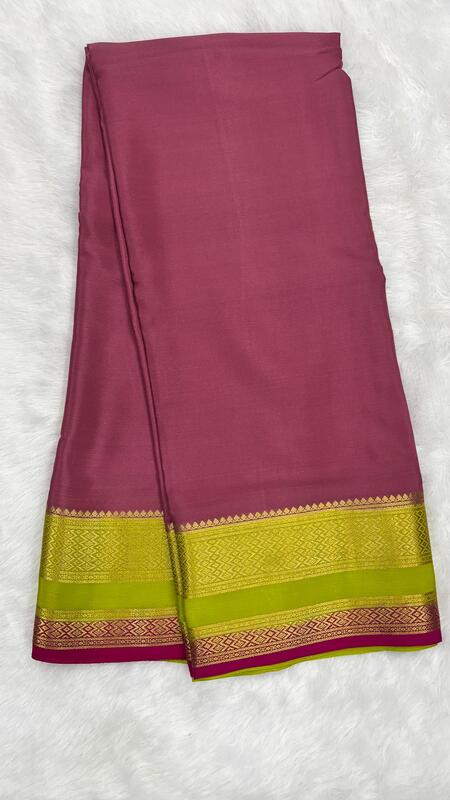 Pure Mysore silk with 3D pattern