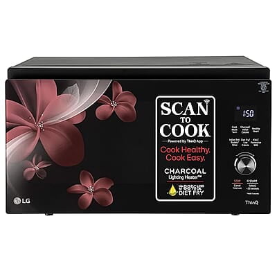 LG 32 L Scan to Cook Wi-Fi Enabled Charcoal Convection Healthy Microwave Oven (MJEN326PKW