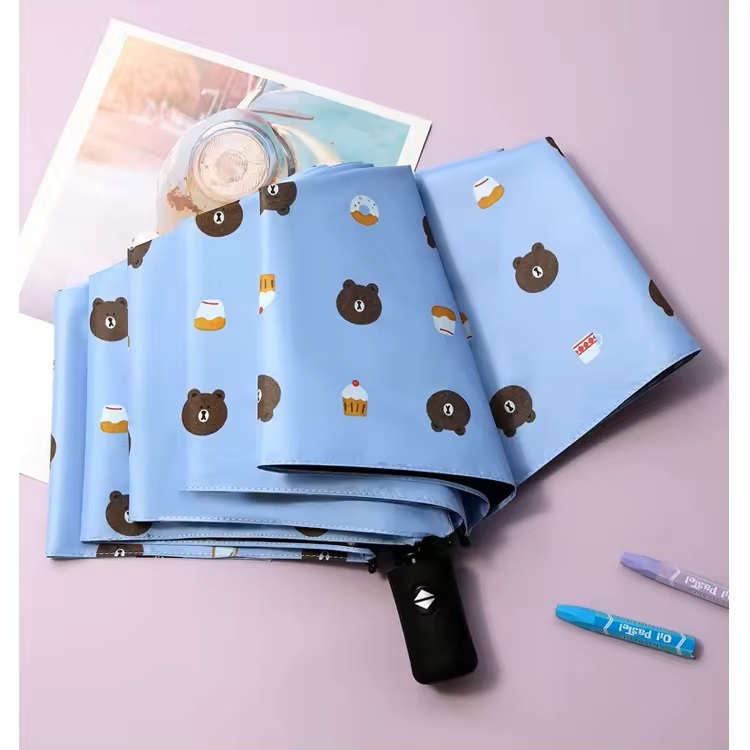 3Fold Automatic Teddy Print Umbrella | (Pack of 12pcs) | INR 250/piece 3Fold Automatic Teddy Print Umbrella | (Pack of 12pcs) | INR 250/piece