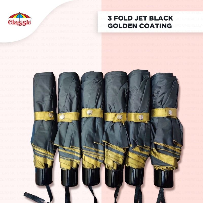 3Fold Jet Black Golden Coating | (Pack of 12pcs) | INR 200/piece