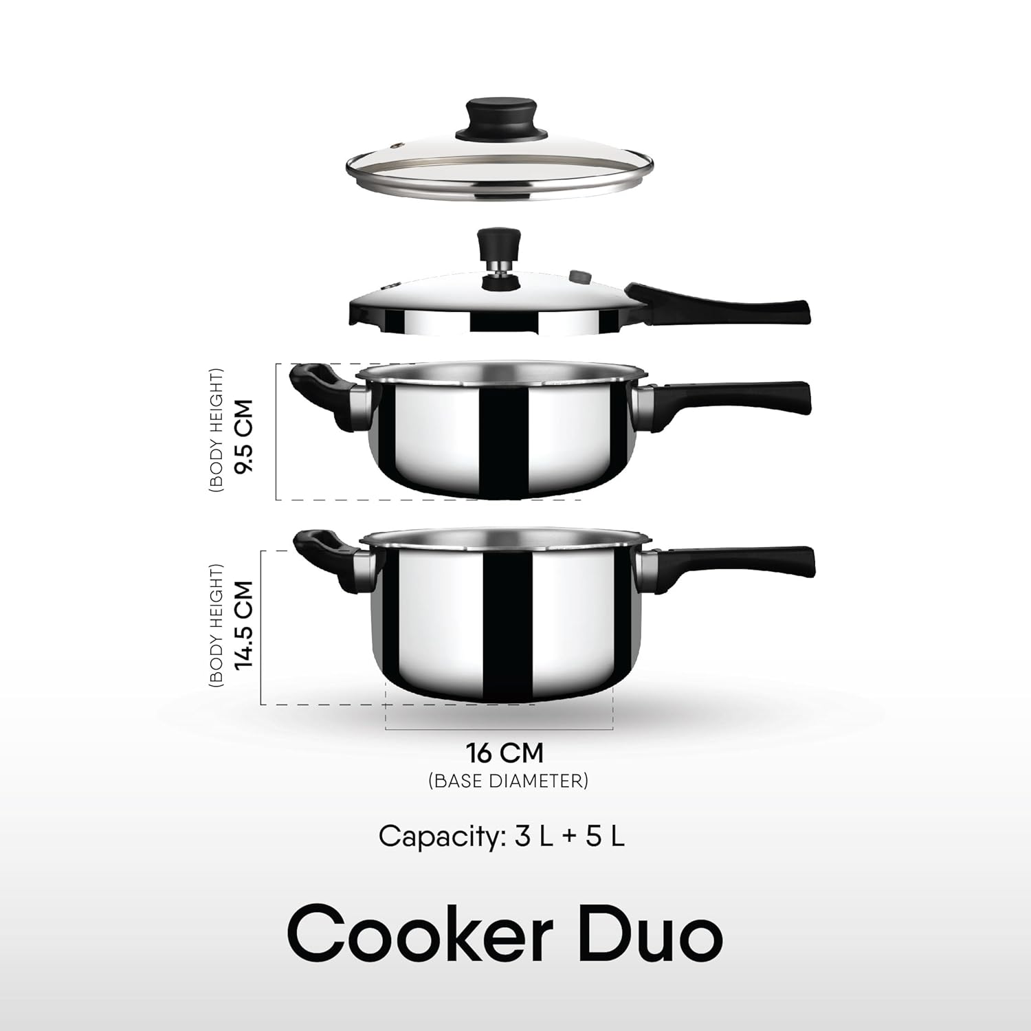 Stahl Xpress Triply Pressure Cooker Combo | Outer Lid