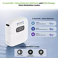 UltraProlink UM1215WHT - Sonic Vibe Dual Microphone with Charging Case (White)