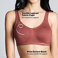 Nykd By Nykaa No Sweat Breast Separating Breathe Cotton Non Padded Non Wired Bra - NYB105
