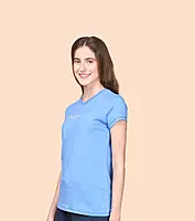 Enamor Essentials Womens E147-Short Sleeve Crew Neck Slim Fit Stretch Cotton Tee