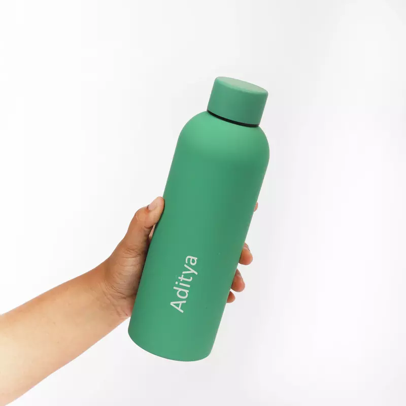 Aqua Personalised Sipper- Rubber Coated Steel Bottle