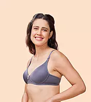 Enamor Women's Perfect Plunge Lift T-Shirt Bra - Detachable Straps, Lightly Padded, Wirefree, Medium Coverage - F023