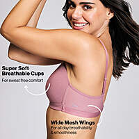 Nykaa Breathe Cotton Triangle Cup Padded Non Wired T-Shirt Bra NYB003 