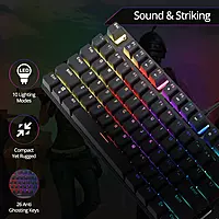 Coconut K12 Orion 2.0 TKL Mechanical Keyboard – Red Switches | Compact Design | Customizable RGB Backlighting | Durable Build | Ideal for Gaming & Productivity