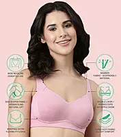 Enamor Innovations Bamboo Bliss, Everyday, Full Support, Women's T-Shirt Bra - Super Soft, Naturally Absorbent & Antimicrobial, Padded, Wirefree, High Coverage- A077