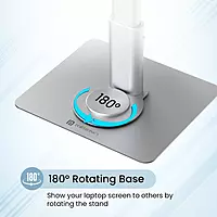 Portronics Twister Laptop Stand, Adjustable Height & Angle,10 KG Capacity (Grey) Portronics Twister Laptop Stand, Adjustable Height & Angle,10 KG Capacity (Grey)