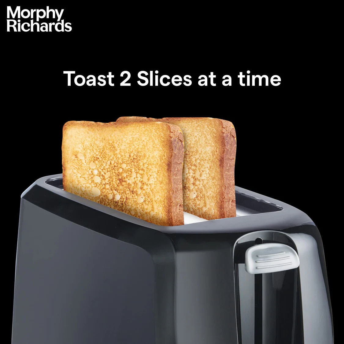 Morphy Richards AT 200 Bread Toaste- 2 slices 700W- Pop-Up - Cool-Touch Body - Removable Crumb Tray