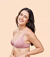Enamor Women's Perfect Plunge Lift T-Shirt Bra - Detachable Straps, Lightly Padded, Wirefree, Medium Coverage - F023
