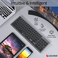 Coconut WK24 Wonder 2.0 Wireless Keyboard (Black, Bluetooth & Wireless, Sleek Design, Perfect for Home & Office, 1 Year Warranty)
