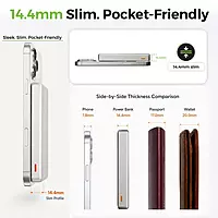 Ultraprolink UM1334SLV Juice-Up Mag 9 Magnetic Wireless Powerbank 10000mAh (Silver)