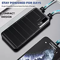 Lapcare Blaze power bank with 22.5 W fast charging, dual USB-A + Type-C, digital display, LED battery indicator & smart safety protection.