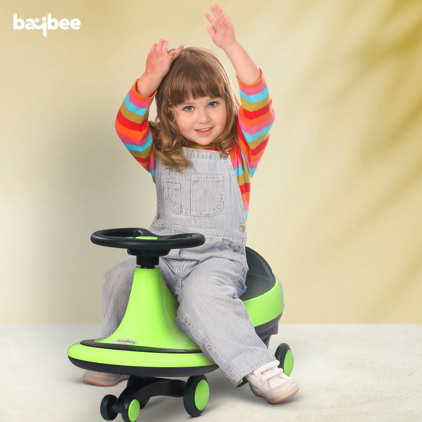 Baybee Trix Go Kids Magic Swing Cars for Kids-Pista Green Baybee Trix Go Kids Magic Swing Cars for Kids-Pista Green