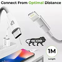 UltraProlink UL1230WHT-0100 - USB C to Lightning Cable Zap+30